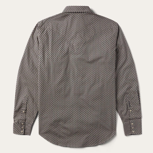 Brown Diamond Print Western Shirt Brown | Men Stetson Modern Cut