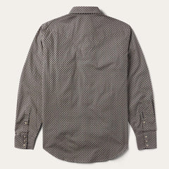 Brown Diamond Print Western Shirt Brown | Men Stetson Modern Cut
