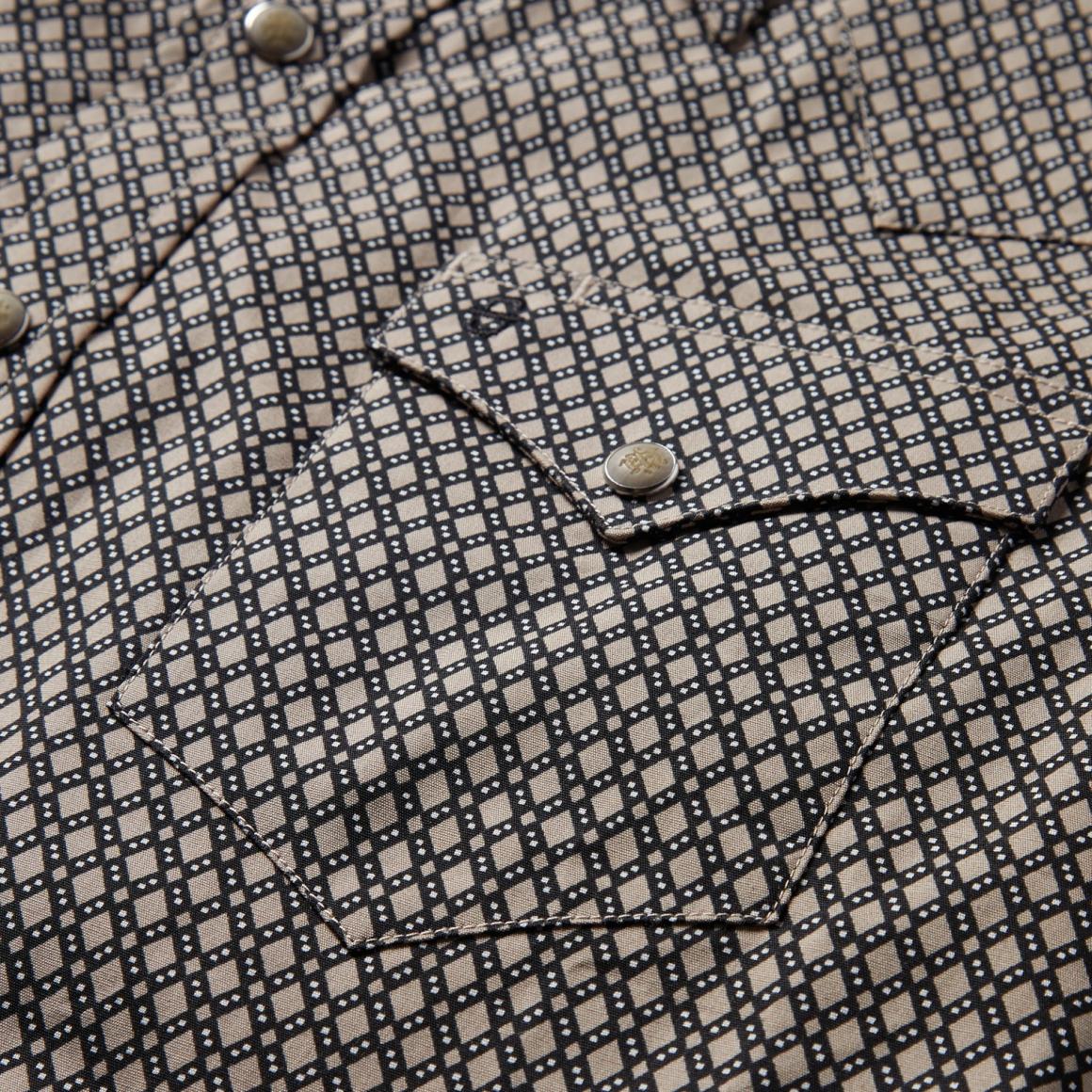 Brown Diamond Print Western Shirt Brown | Men Stetson Modern Cut