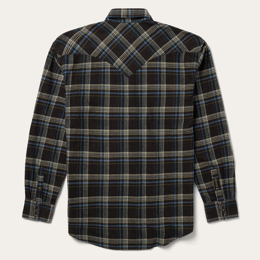 Brown Plaid Flannel Western Shirt Brown | Men Stetson Flannel Shirts
