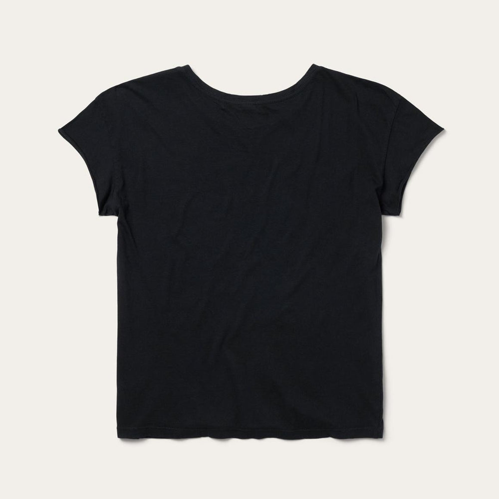 Bucking Cowboy Graphic Tee Black | Women Stetson Tees