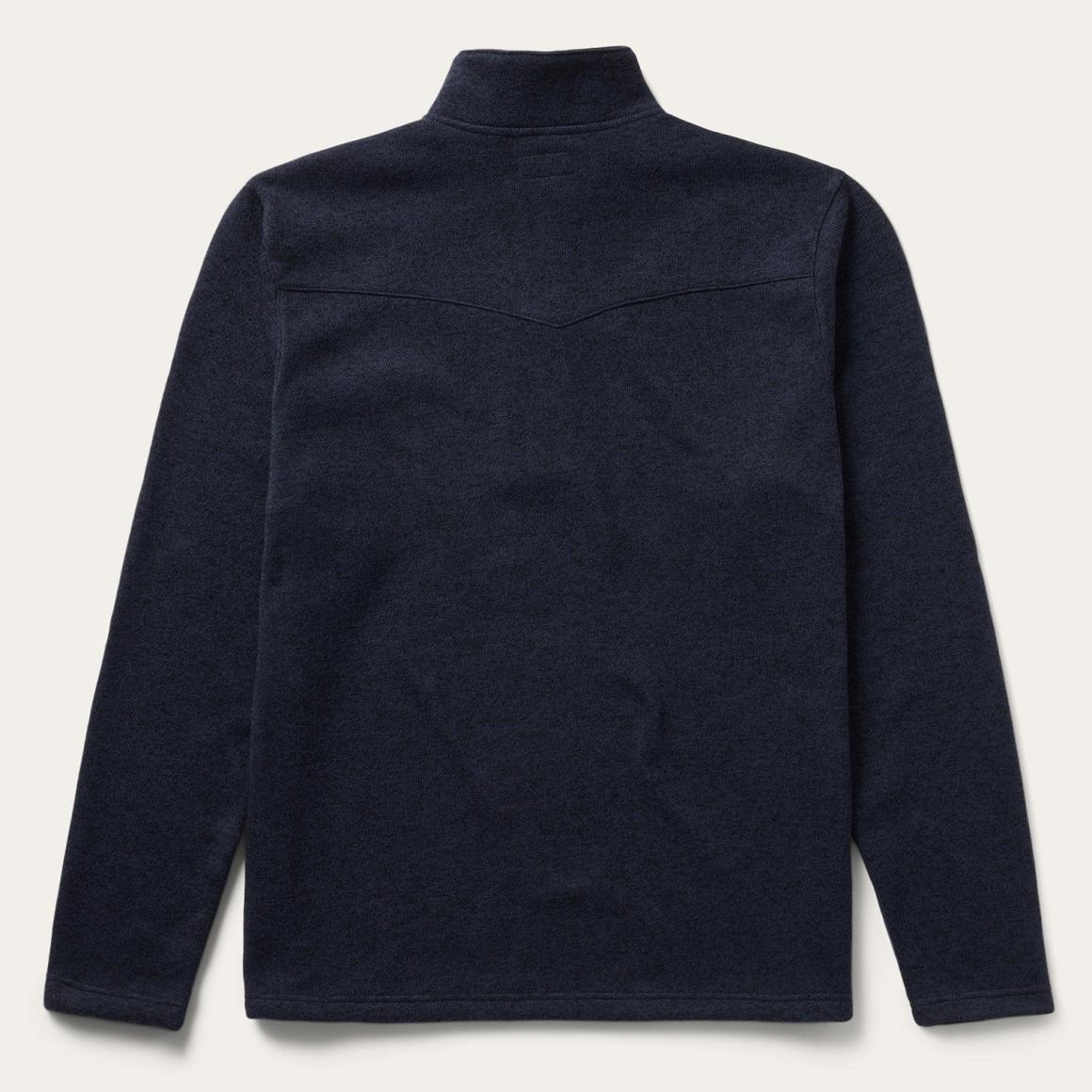 Button-Front Blue Pullover Knit Sweater Blue | Men Stetson Sweaters &amp; Hoodies