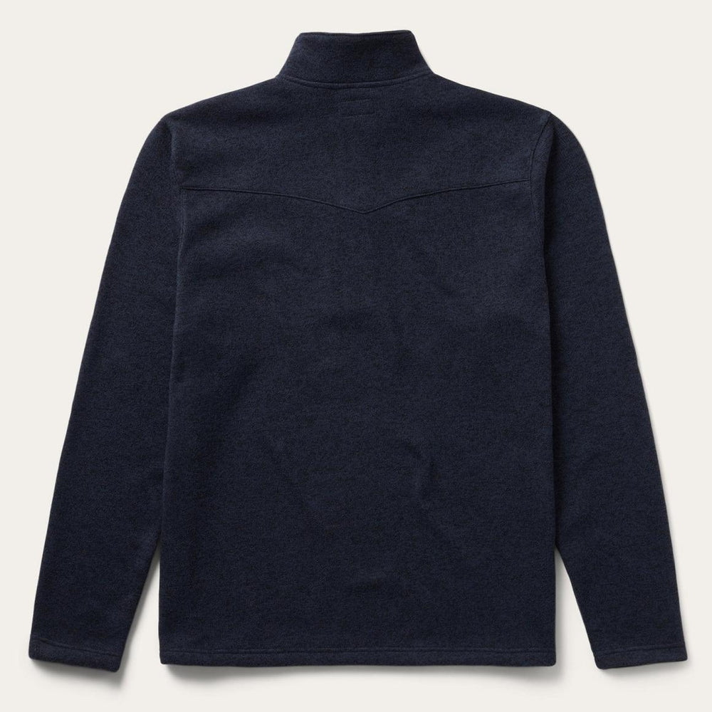 Button-Front Blue Pullover Knit Sweater Blue | Men Stetson Sweaters &amp; Hoodies