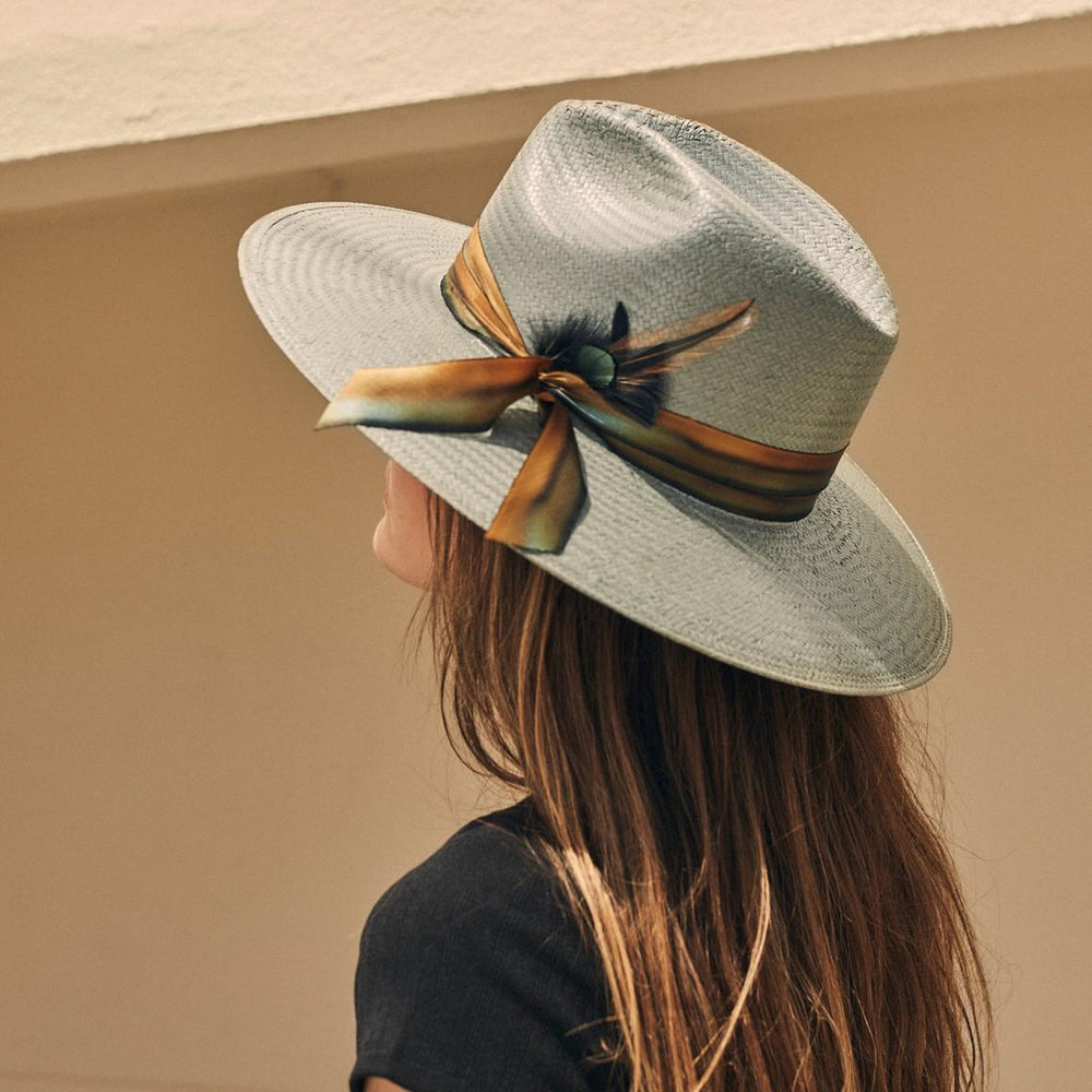 Caelus Straw Fedora Seafoam | Men/Women Stetson Fedora