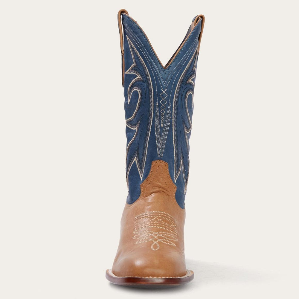 Casper Tan &amp; Blue Matte Cowboy Boot Tan | Men Stetson Western