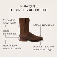 Cassidy Roper Boots Brown | Men Stetson Ropers