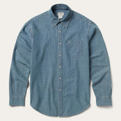 Chambray Denim Shirt Blue | Men Stetson Modern Cut