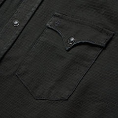 Charcoal Corded Denim Shirt Grey | Men Stetson Denim Shirts