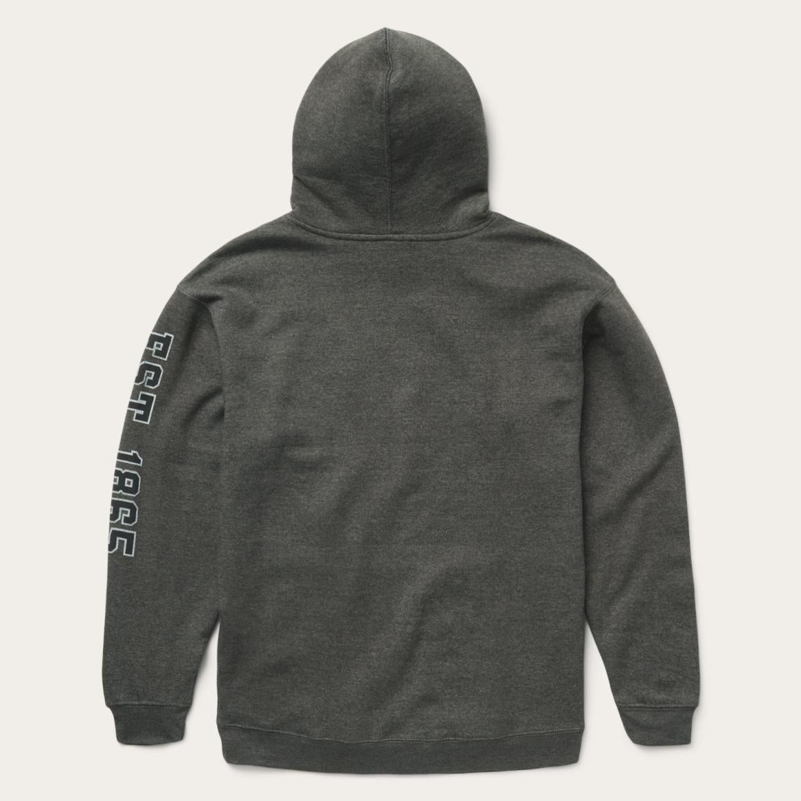 Charcoal Heather Fleece Hooded Sweatshirt Grey | Men Stetson Sweaters &amp; Hoodies