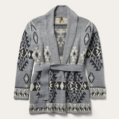 Chunky Knit Tie Sweater In Grey Grey | Women Stetson Sweaters