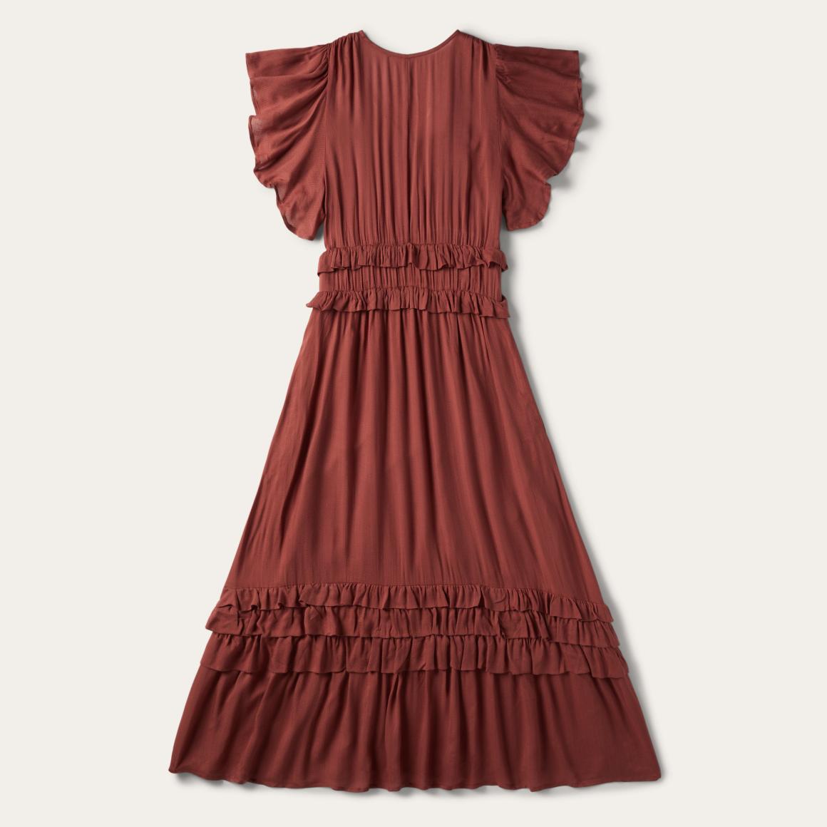 Cinnamon Herringbone Dress Brown | Women Stetson Midi