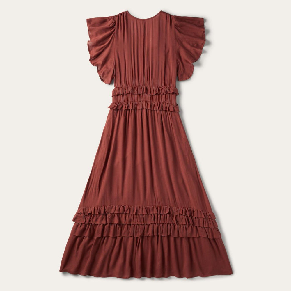Cinnamon Herringbone Dress Brown | Women Stetson Midi