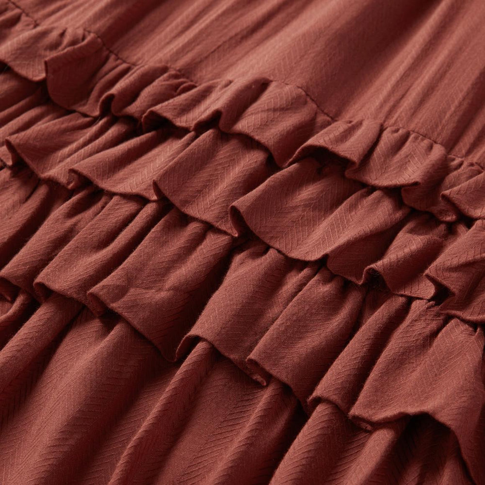 Cinnamon Herringbone Dress Brown | Women Stetson Midi