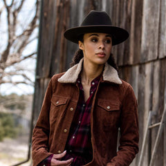 Classic Bomber Jacket Brown | Women Stetson Jackets