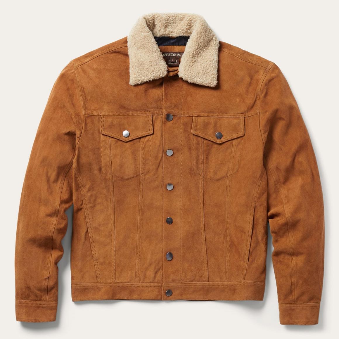 Classic Suede Jacket Tan | Men Stetson Jackets