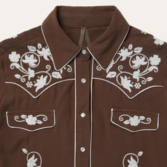 Classic Western Snap Shirt Brown | Women Stetson Western Shirts