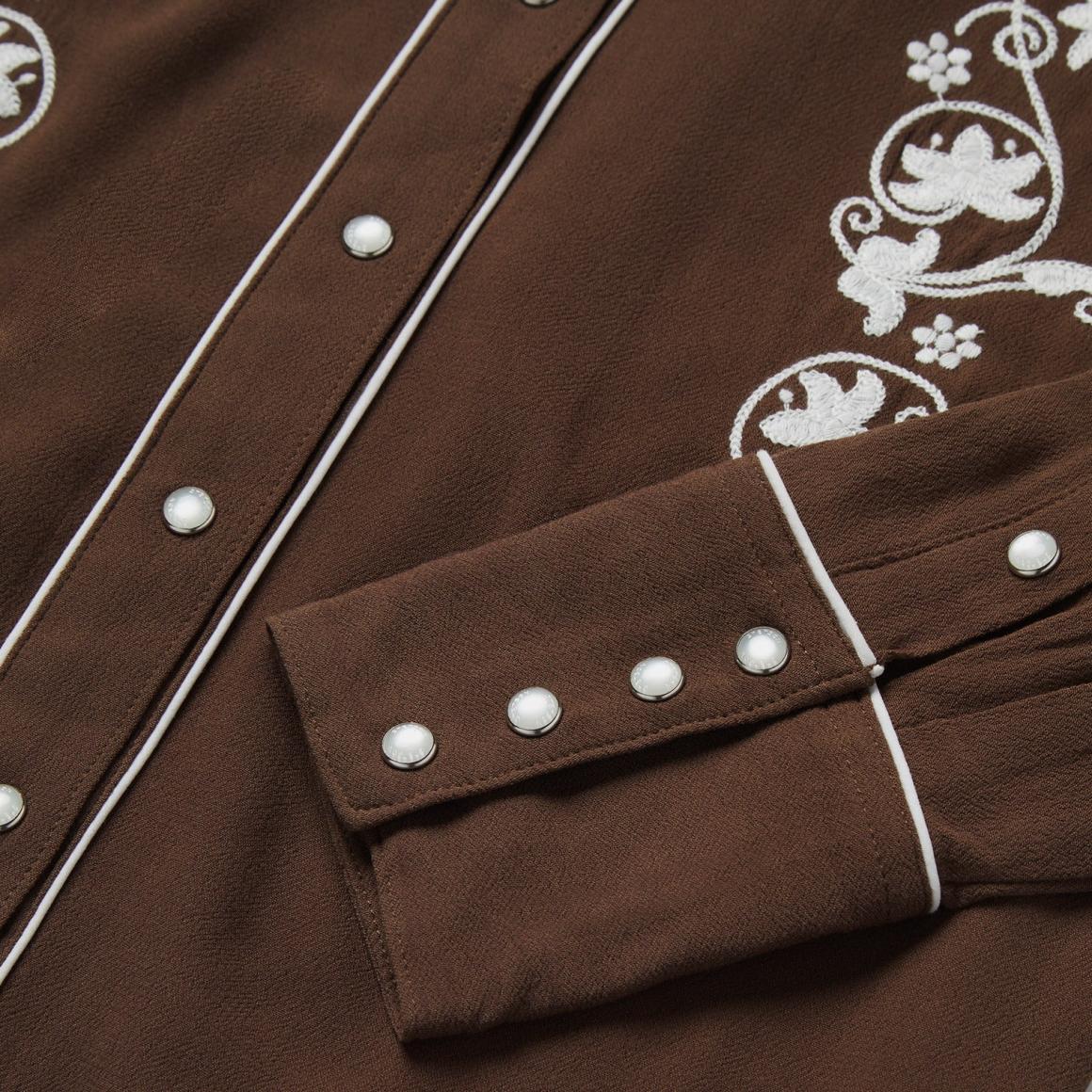 Classic Western Snap Shirt Brown | Women Stetson Western Shirts