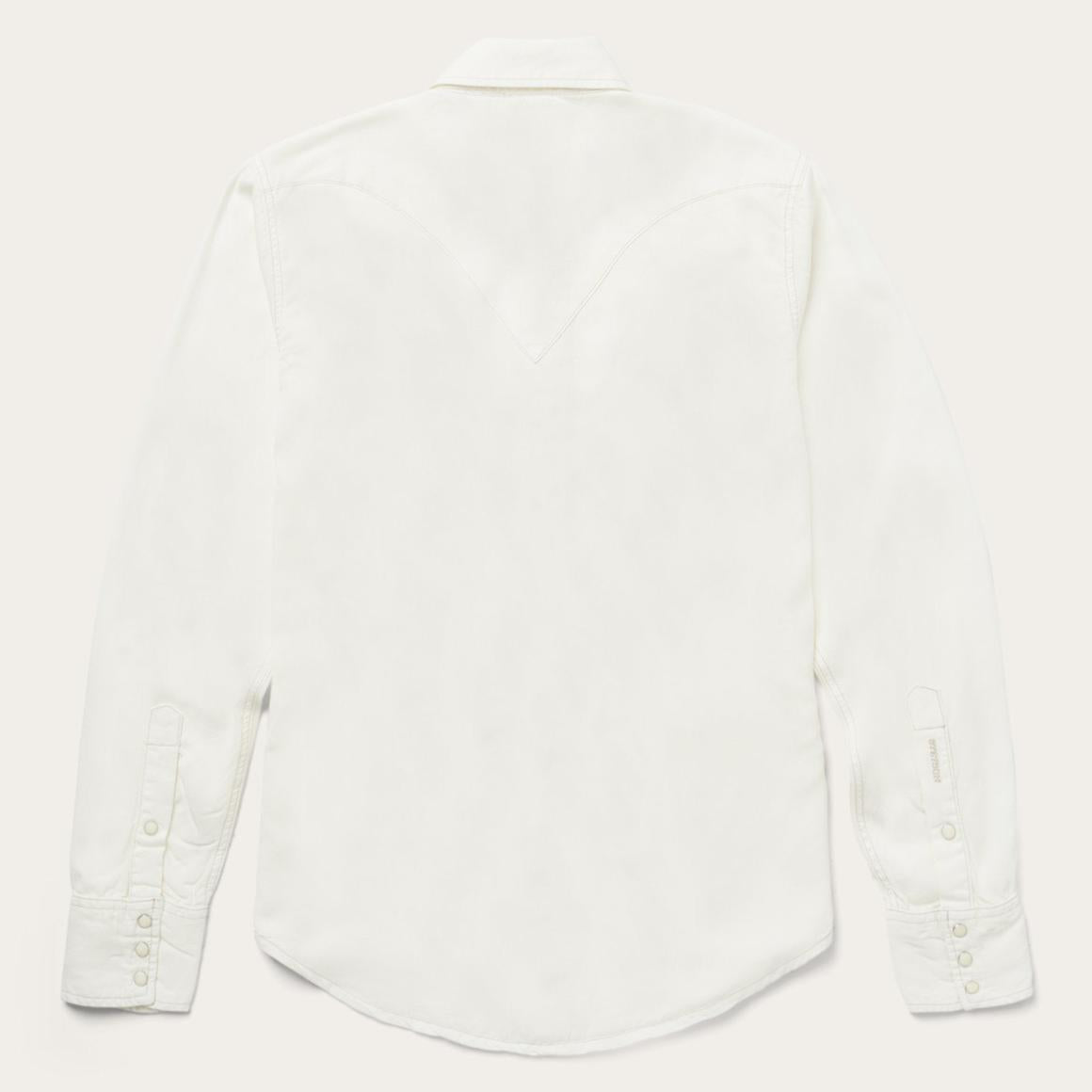 Cream Twill Shirt White | Men Stetson Modern Cut