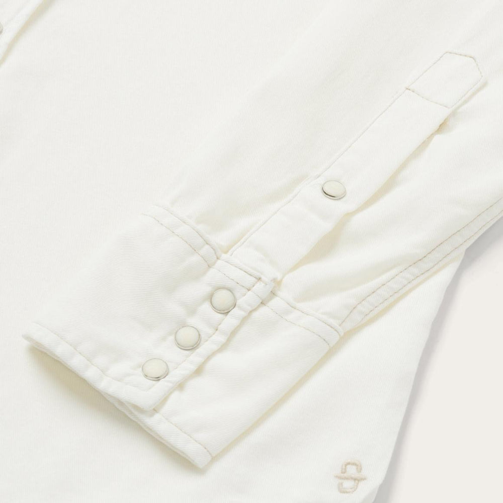 Cream Twill Shirt White | Men Stetson Modern Cut