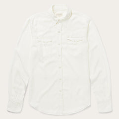 Cream Twill Shirt White | Men Stetson Modern Cut