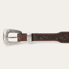 Croco Print Tooled Tapered Belt Brown/cognac | Men Stetson Belts