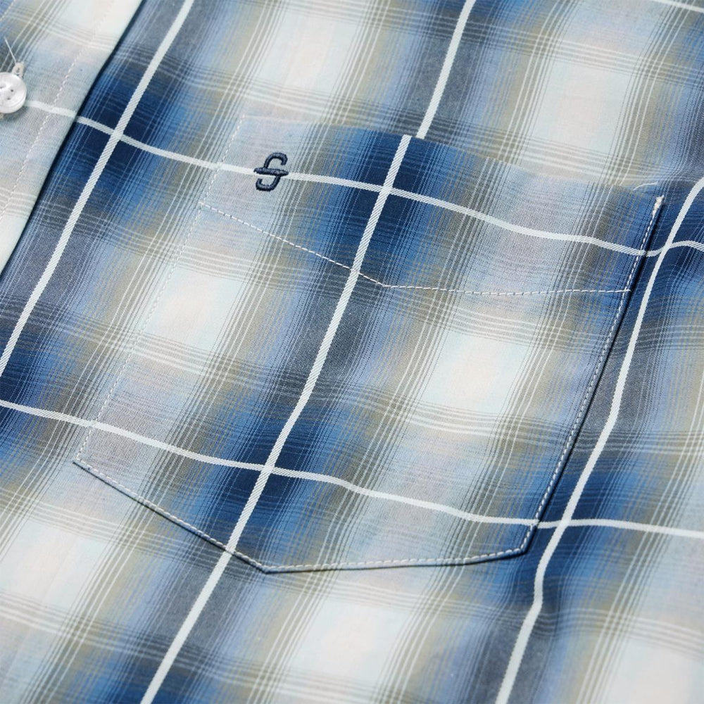 Crystal Plaid Button Down Shirt Blue | Men Stetson Western Shirts