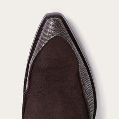 Dakota Brown Suede &amp; Teju Cowboy Boot Brown | Women Stetson Western