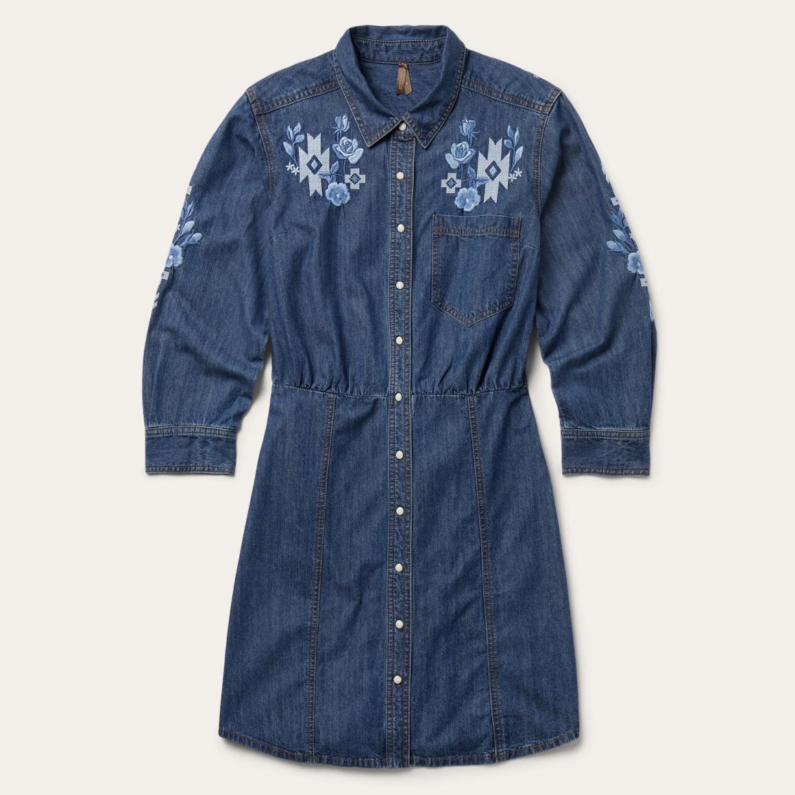 Dark Blue Denim Shirt Dress Blue | Women Stetson Mini