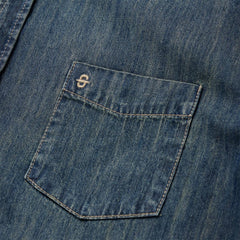 Dark Denim Western Shirt Blue | Men Stetson Modern Cut