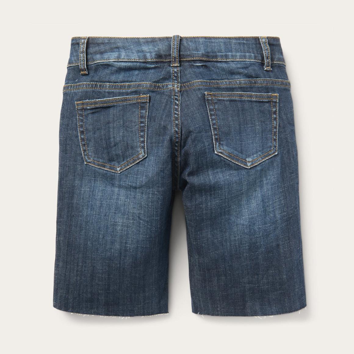 Dark Wash Denim Shorts Blue | Women Stetson Denim