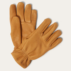 Deerskin Roper Glove - Lined Saddle Tan | Men Stetson Gloves