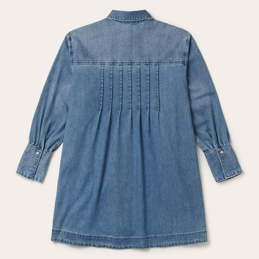 Denim Button Front Shirt Dress Blue | Women Stetson Mini