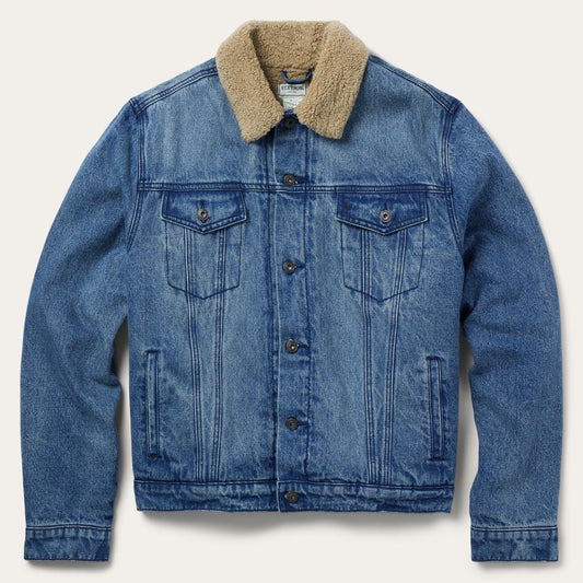 Denim Sherpa Jacket Blue | Men Stetson Jackets