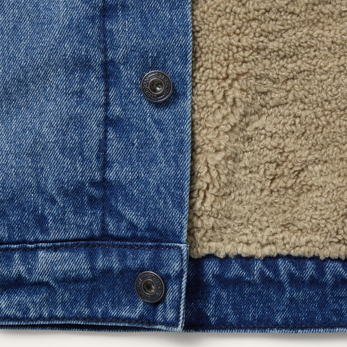 Denim Sherpa Jacket Blue | Men Stetson Jackets