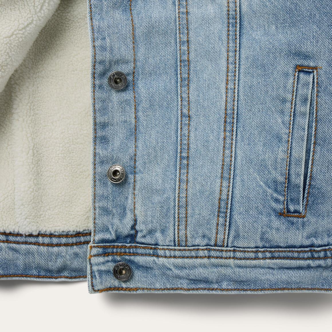 Denim Sherpa Lined Jacket Blue | Women Stetson Jackets