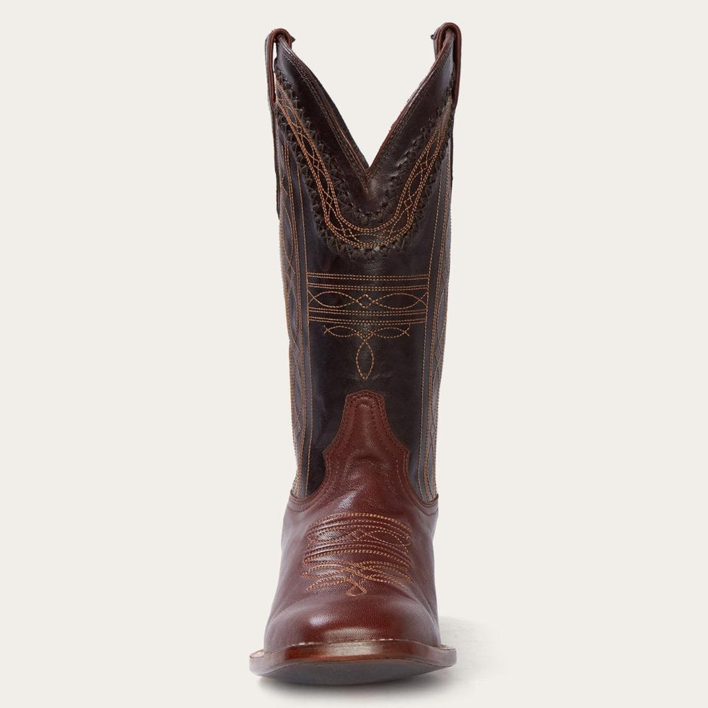 Denver Brown Goat Hand Stitched Cowboy Boot Brown | Men Stetson Western