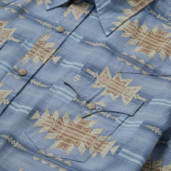 Desert Horizon Shirt Blue | Men Stetson Modern Cut