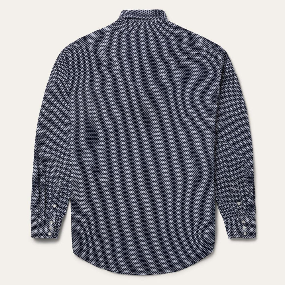 Diamond Geo Western Shirt Blue | Men Stetson Western Shirts