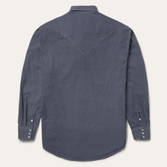 Diamond Geo Western Shirt Blue | Men Stetson Western Shirts