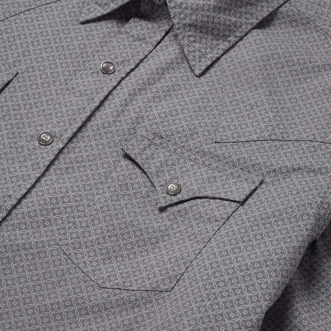 Diamond Print Western Shirt Grey | Men Stetson Modern Cut