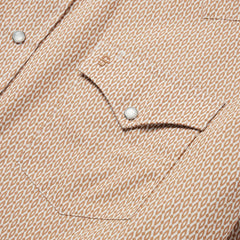 Diamond Print Western Shirt Orange | Men Stetson Western Shirts