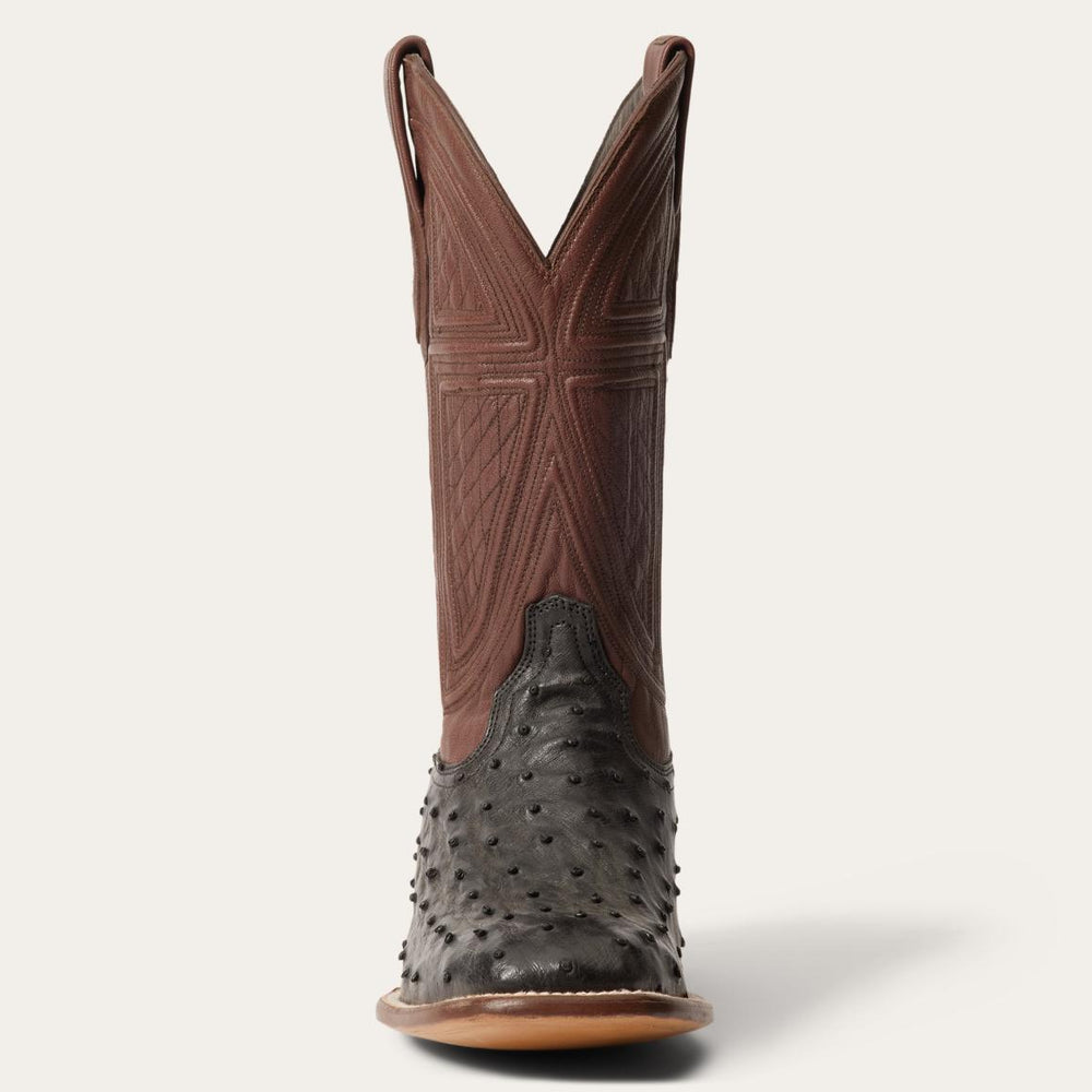 Dillon Ostrich Boots Black | Men Stetson Exotics