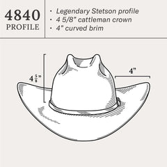 El Presidente 100X Premier Cowboy Hat Black | Men/Women Stetson Western