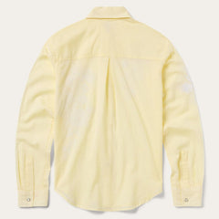 Embroidered Cotton Lawn Snap Front Shirt Yellow | Women Stetson Western Shirts