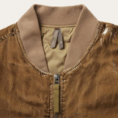 Embroidered Velvet Bomber Jacket Copper | Women Stetson Jackets