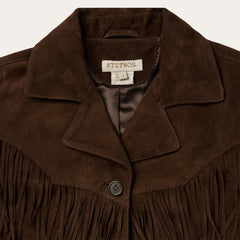 Fringe Suede Jacket Chocolate | Women Stetson Jackets