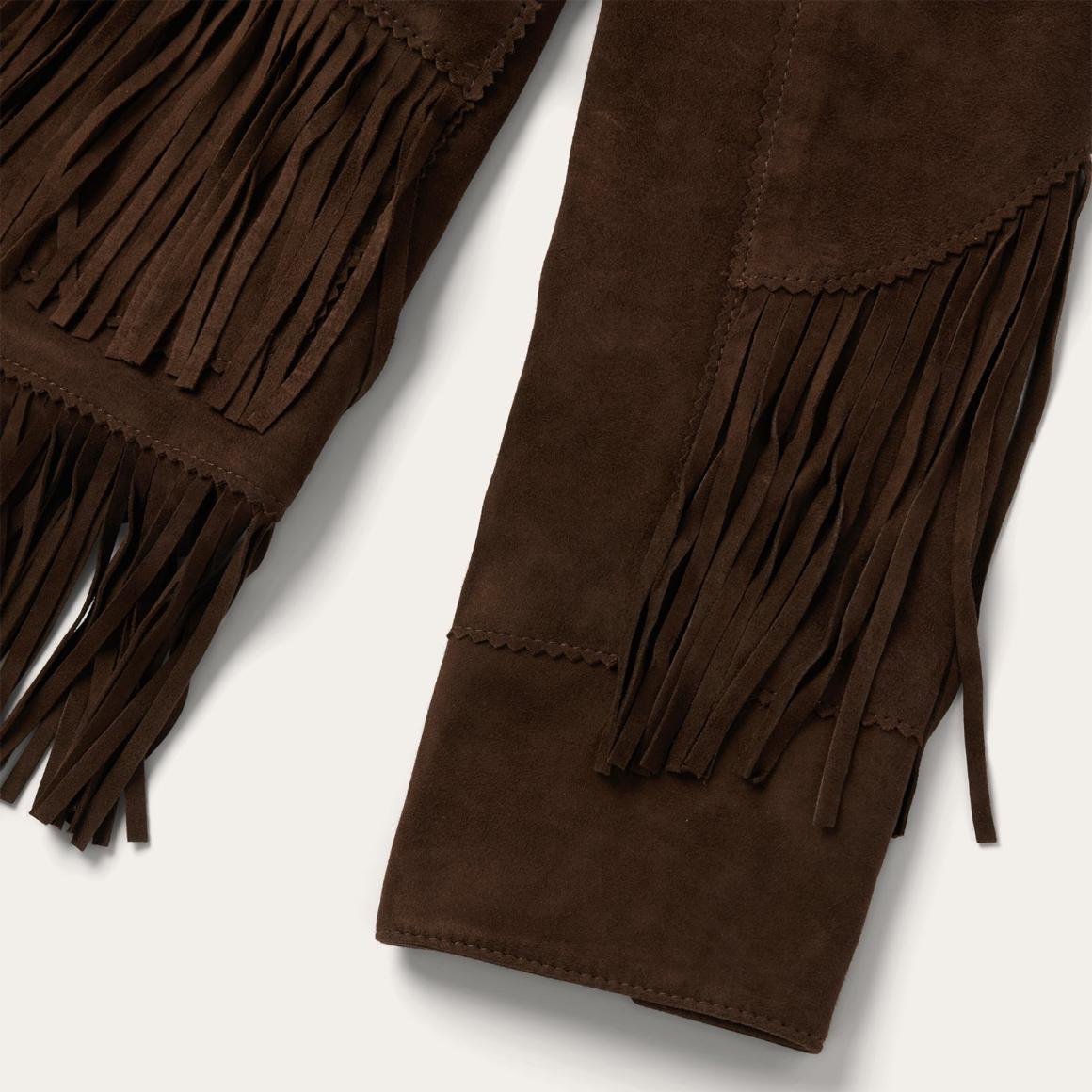 Fringe Suede Jacket Chocolate | Women Stetson Jackets
