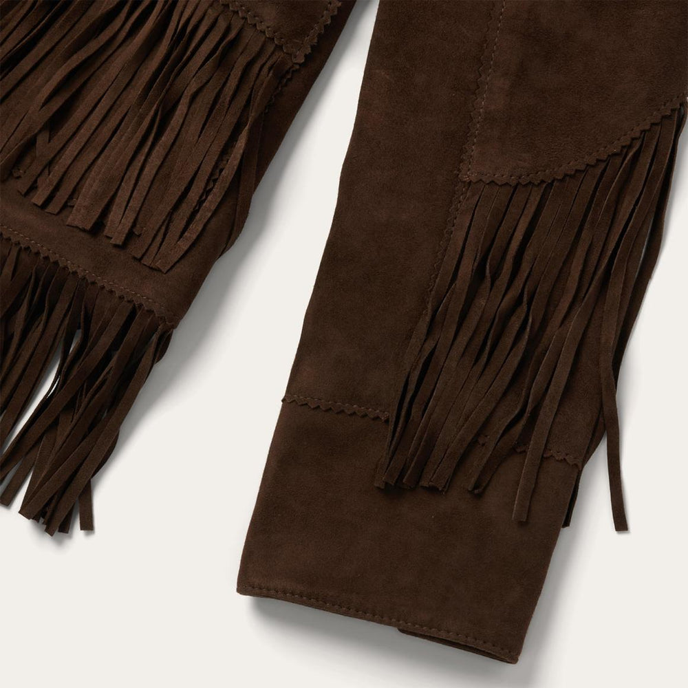 Fringe Suede Jacket Chocolate | Women Stetson Jackets