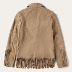 Fringe Suede Jacket Light Tan | Women Stetson Jackets