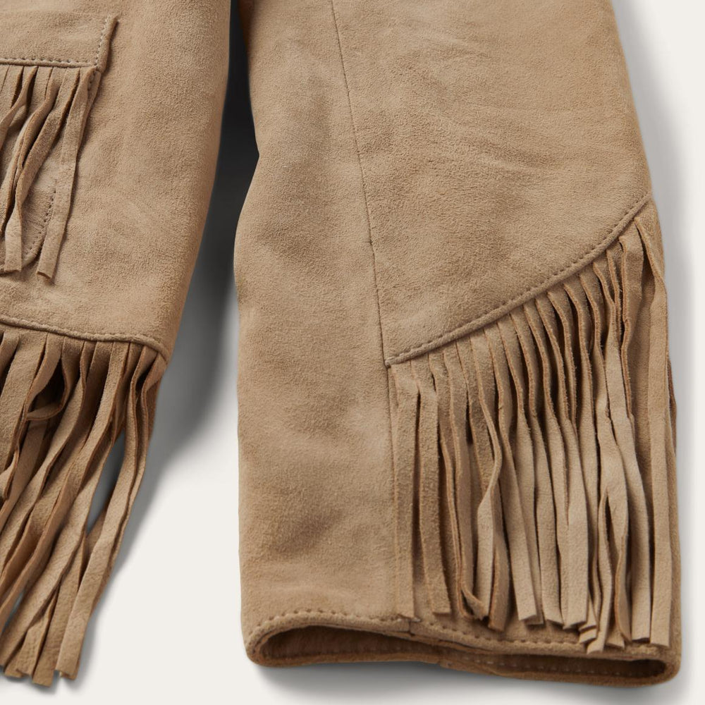Fringe Suede Jacket Light Tan | Women Stetson Jackets